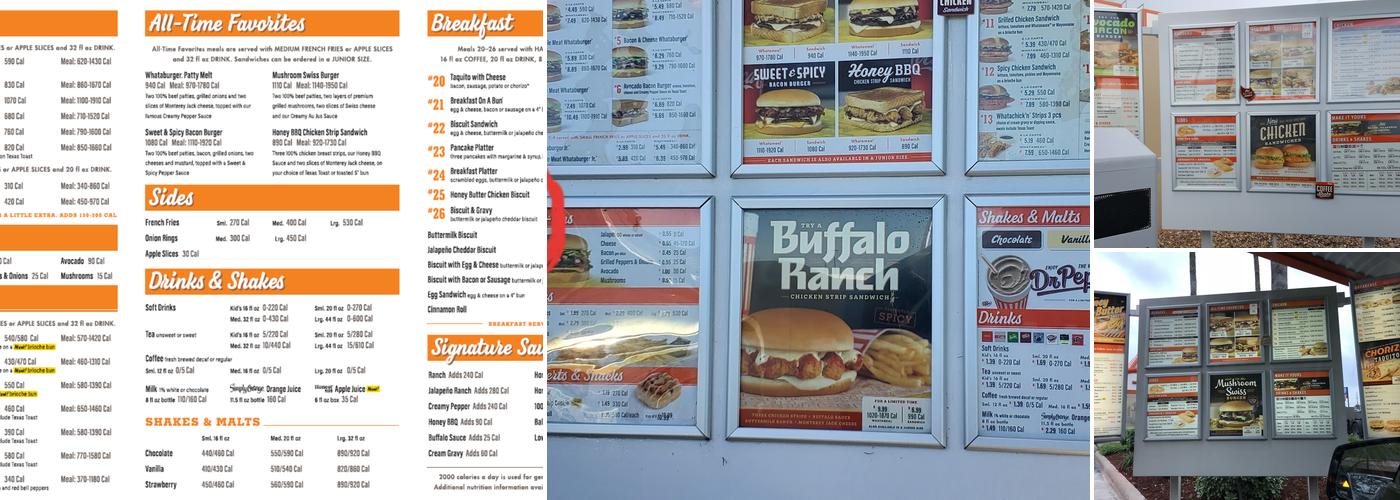 Whataburger Menu