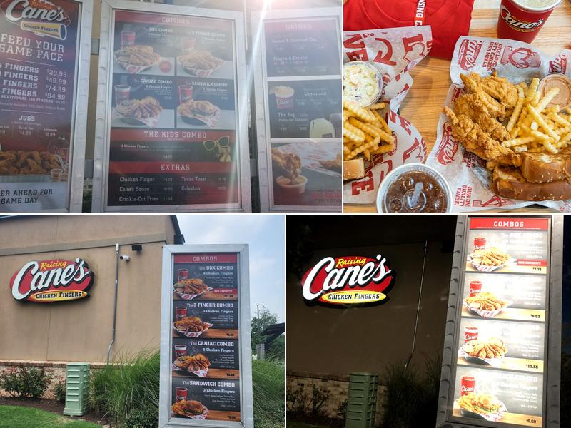 Raising Cane's Chicken Fingers Menu