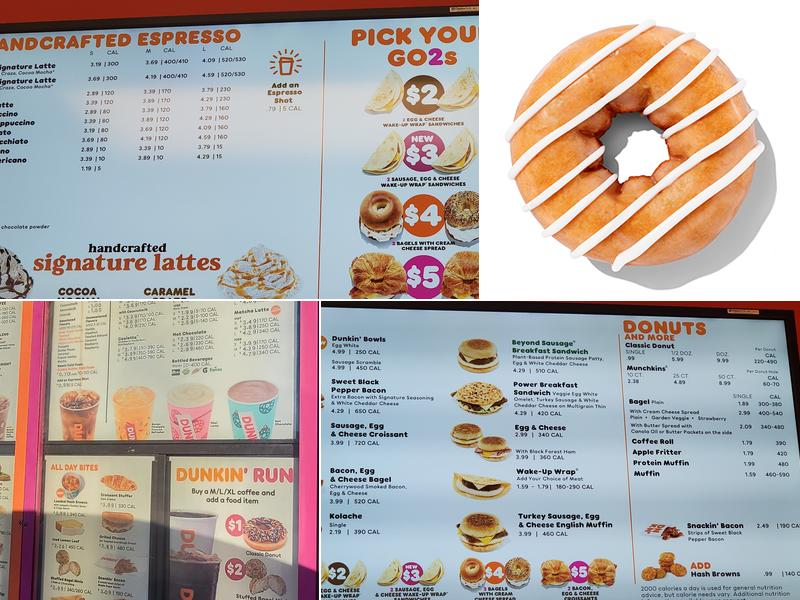 Dunkin' Menu