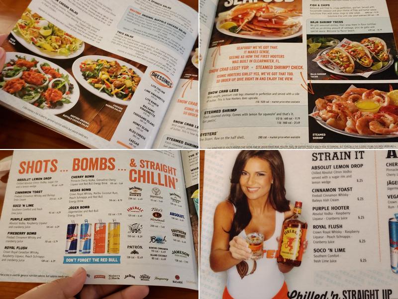Hooters Menu