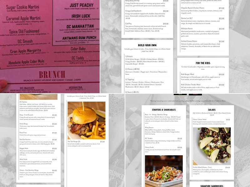 Drunken Cobra Menu