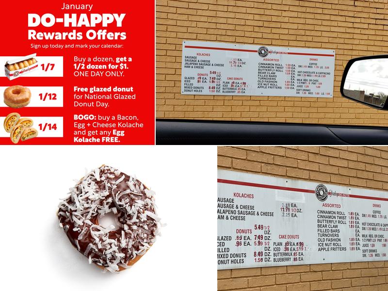 Shipley Do-Nuts Menu