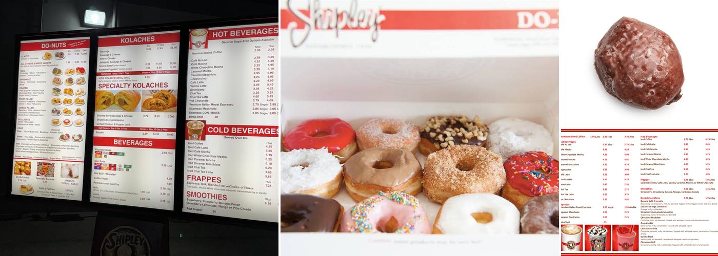 Shipley Do-Nuts Menu