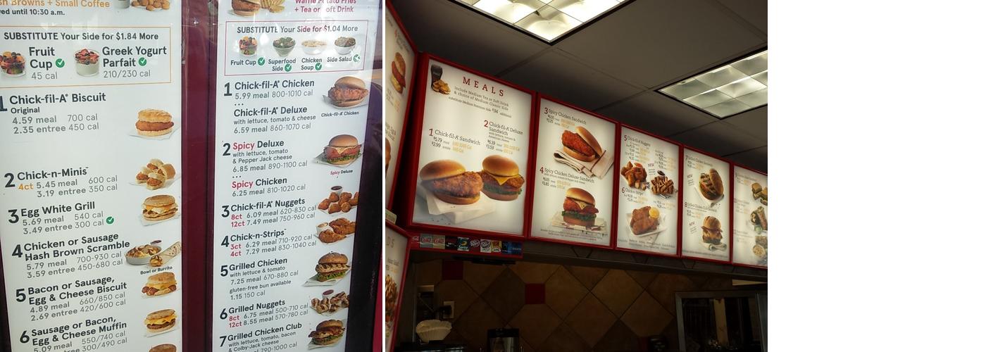 Chick-fil-A Menu