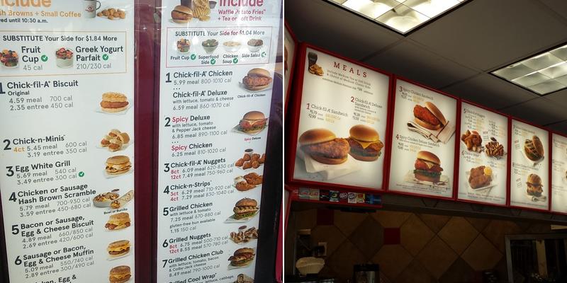 Chick-fil-A Menu
