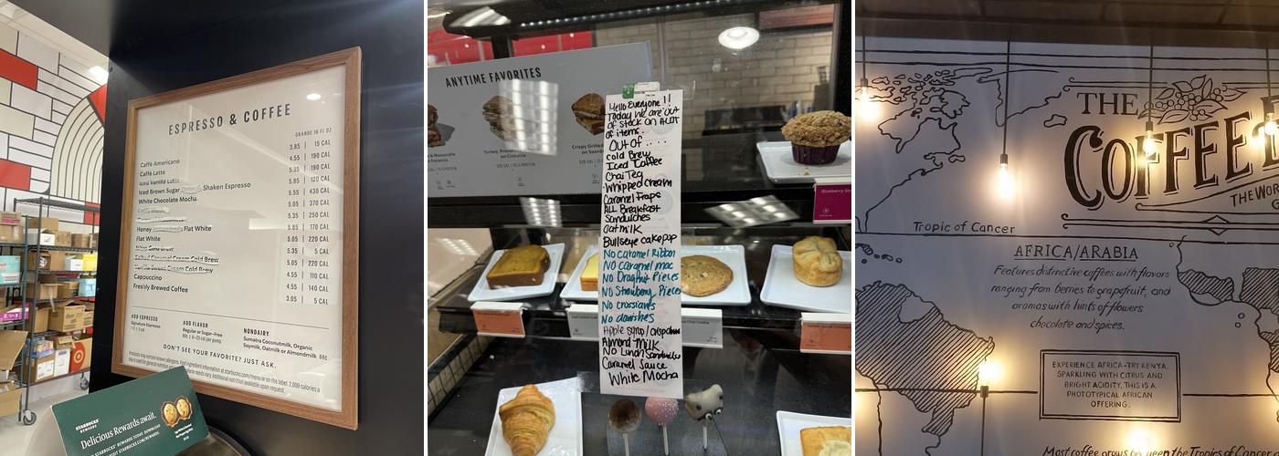 Starbucks Menu
