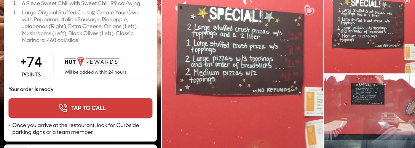 Pizza Hut Menu