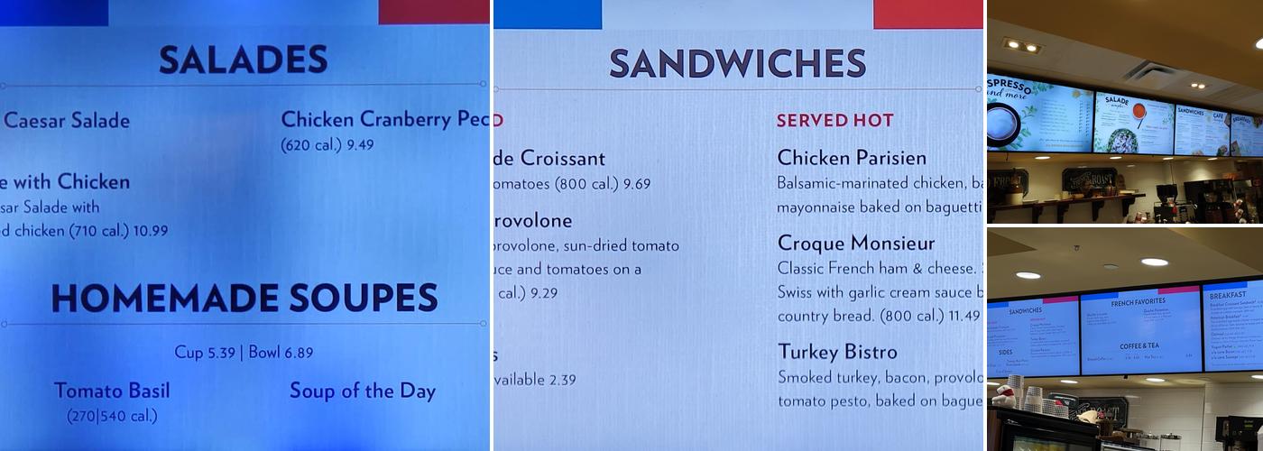 La Madeleine Menu