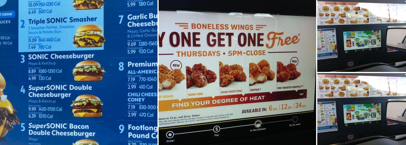 Sonic Drive-In Menu