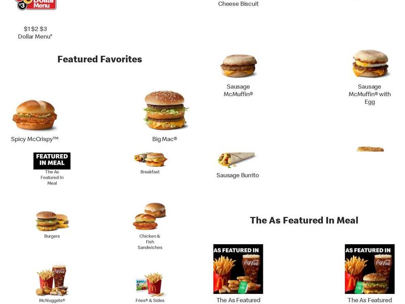 McDonald's Menu
