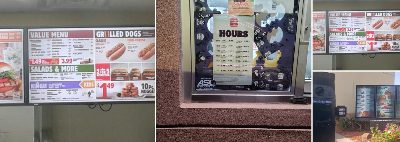 Burger King Menu