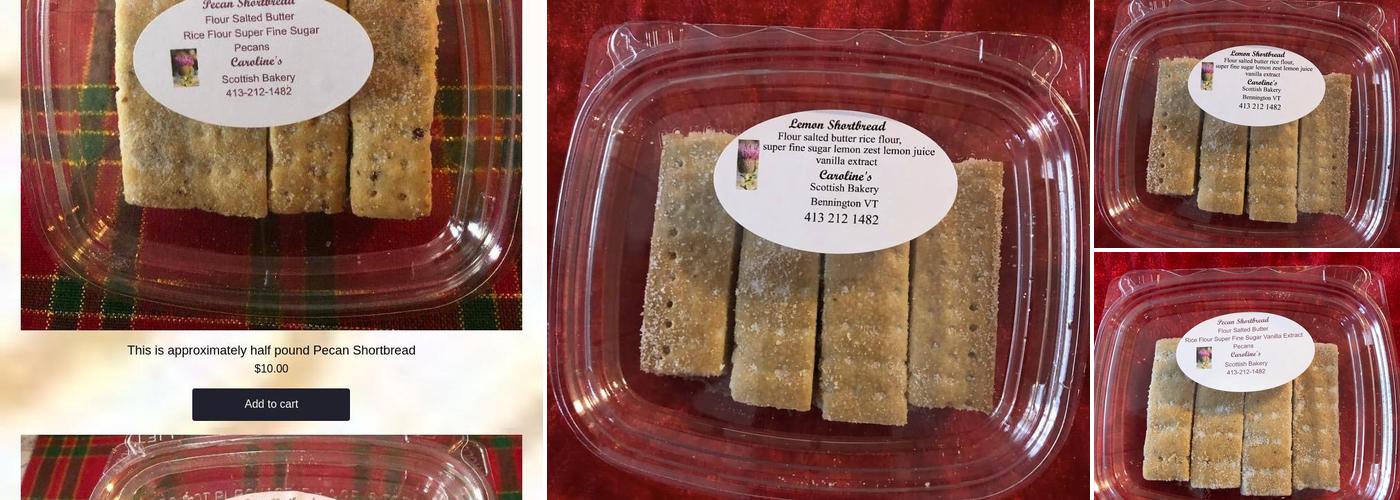 Caroline's Scottish Bakery Menu