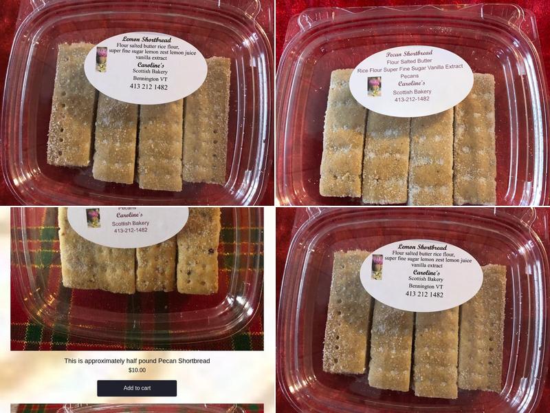 Caroline's Scottish Bakery Menu