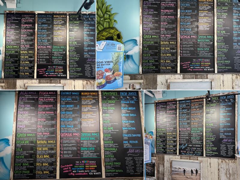 Playa Bowls Menu