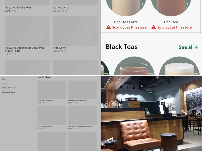 Starbucks Coffee Company Menu