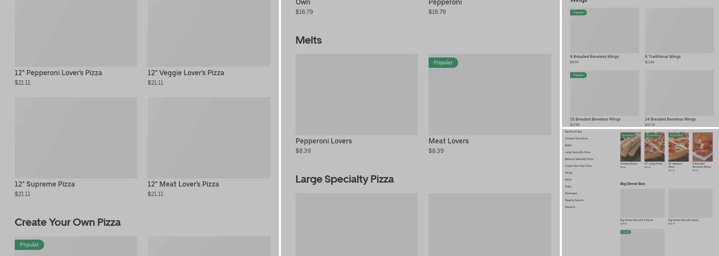 Pizza Hut Menu