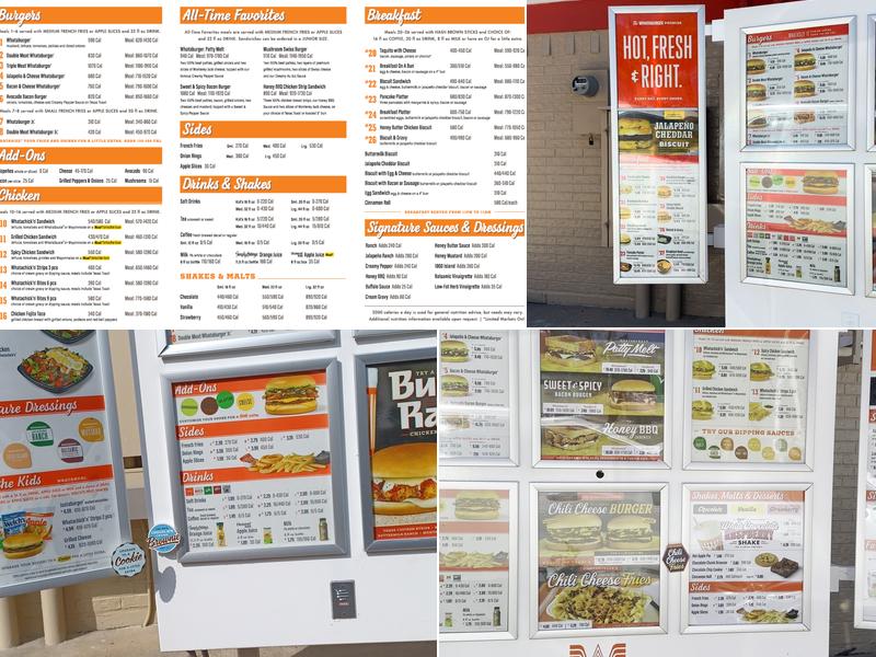 Whataburger Menu
