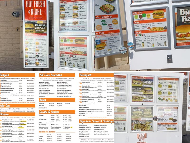 Whataburger Menu