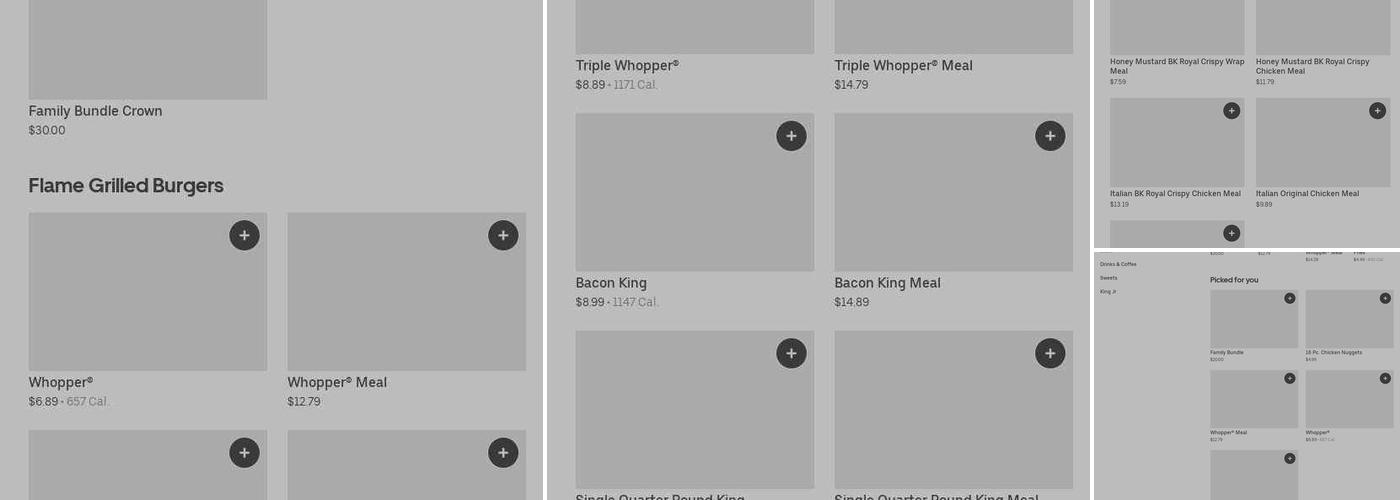 Burger King Menu