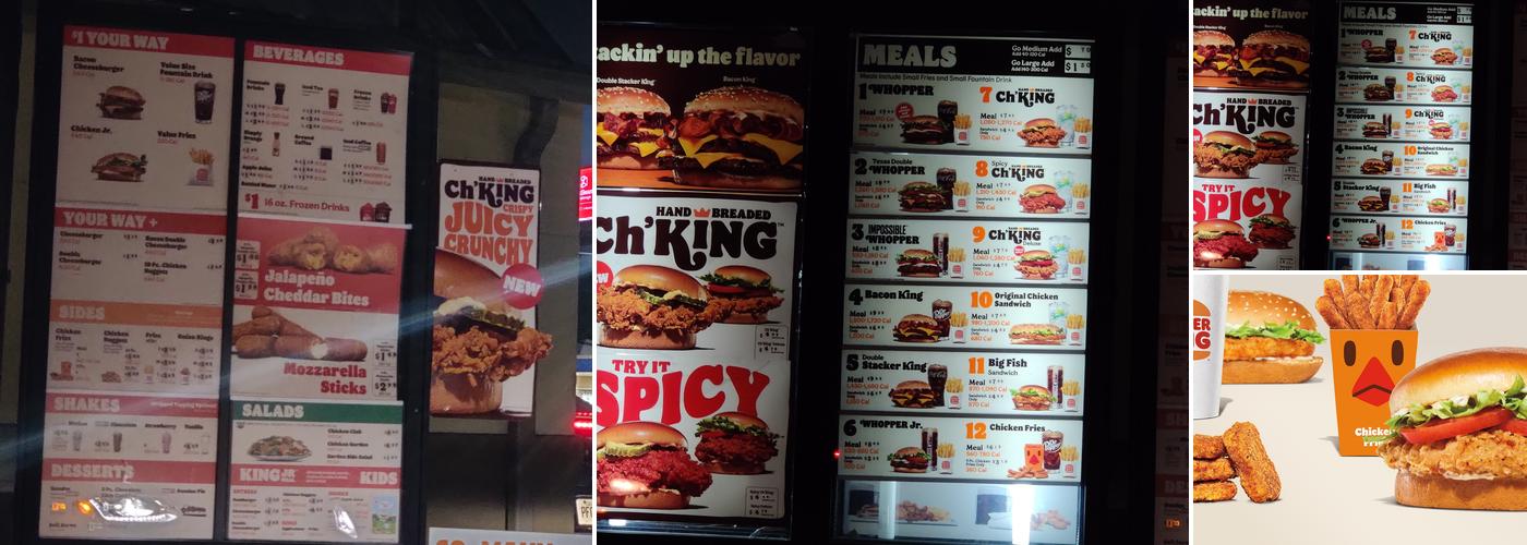 Burger King Menu