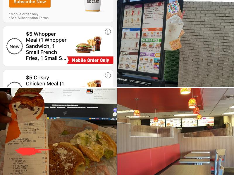 Burger King Menu