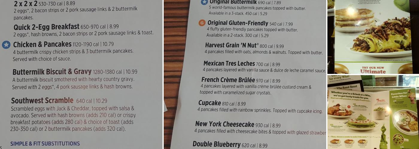 IHOP Menu