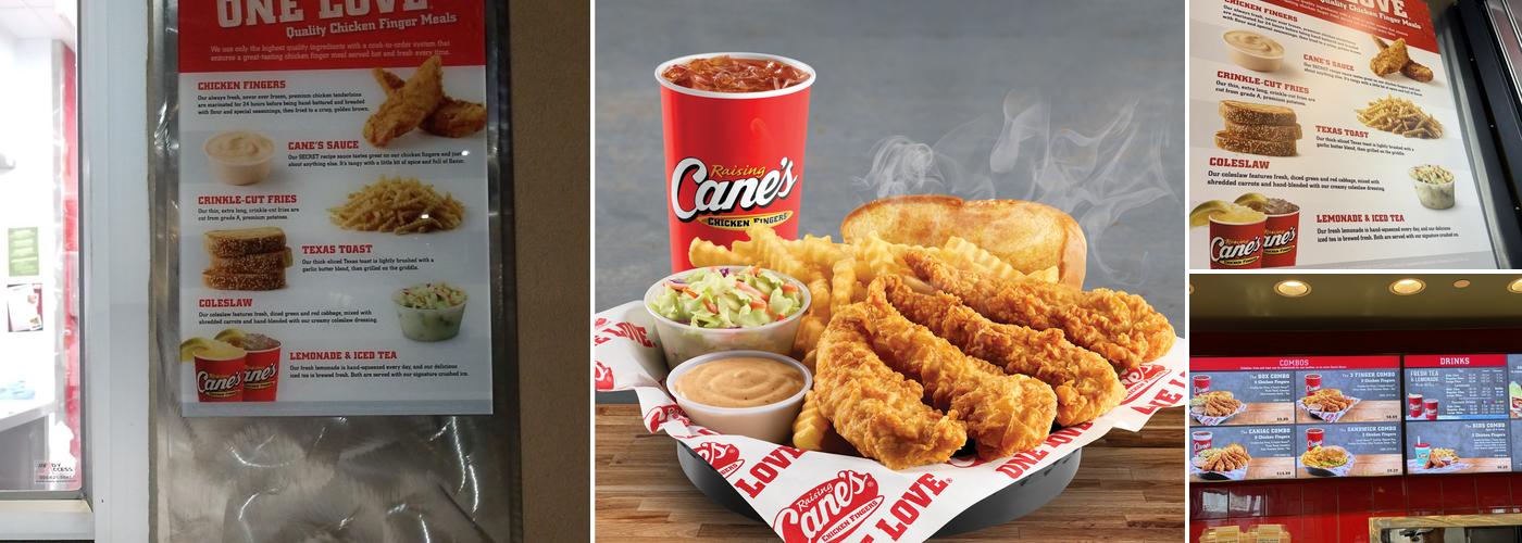 Raising Cane's Chicken Fingers Menu