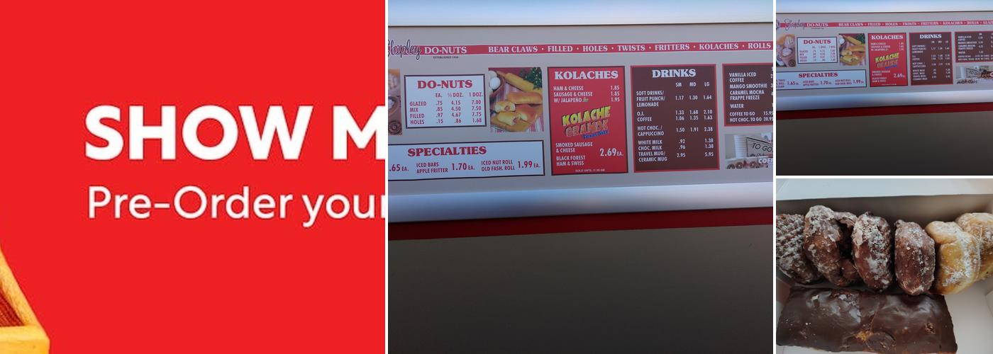 Shipley Do-Nuts Menu