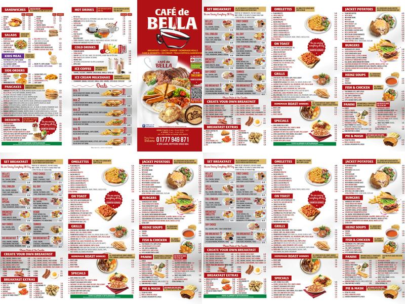 Cafe De Bella Menu