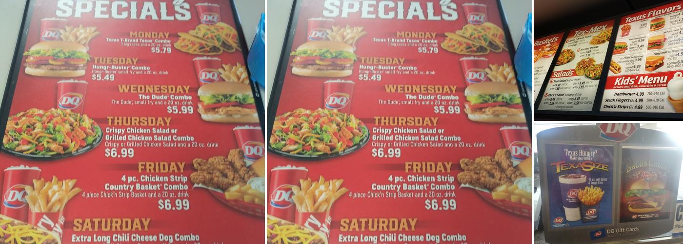 Dairy Queen Menu