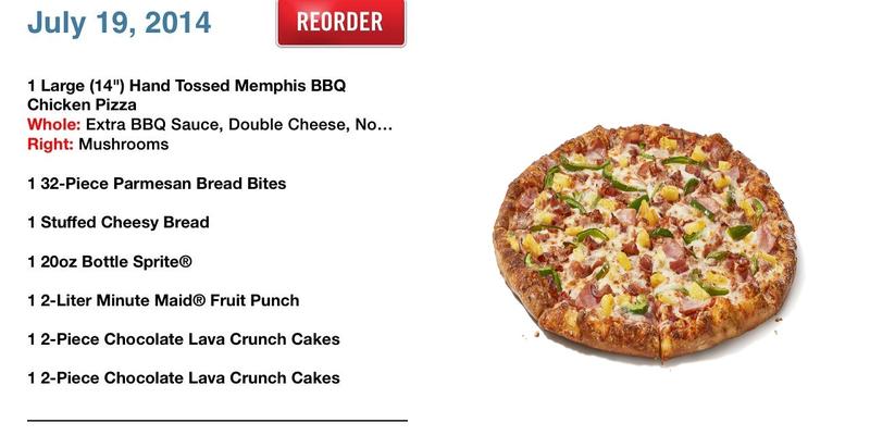 Domino's Pizza Menu