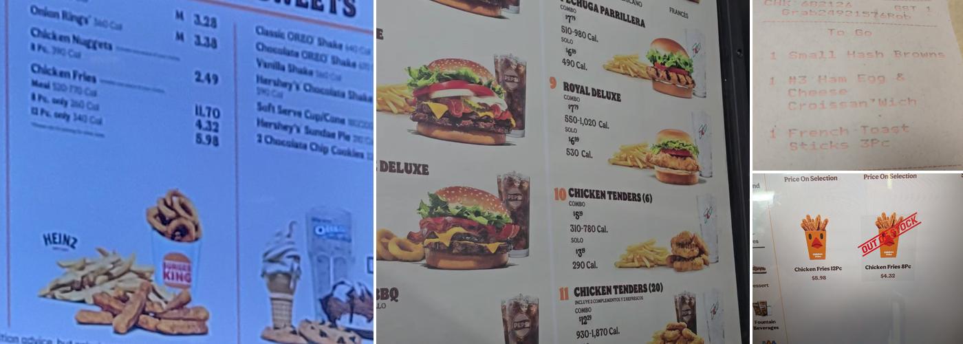 Burger King Menu