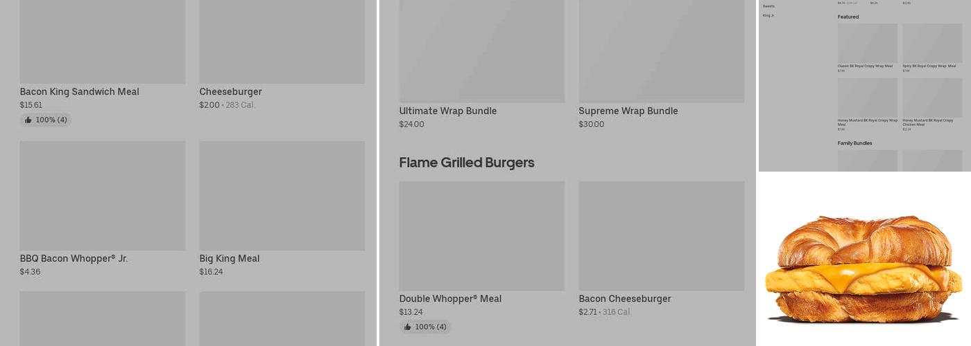 Burger King Menu