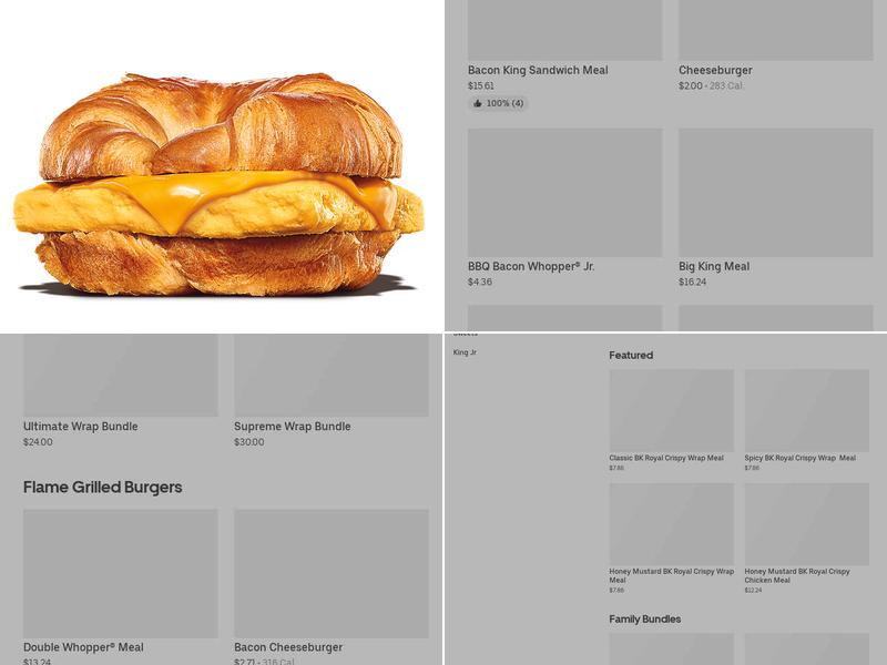 Burger King Menu