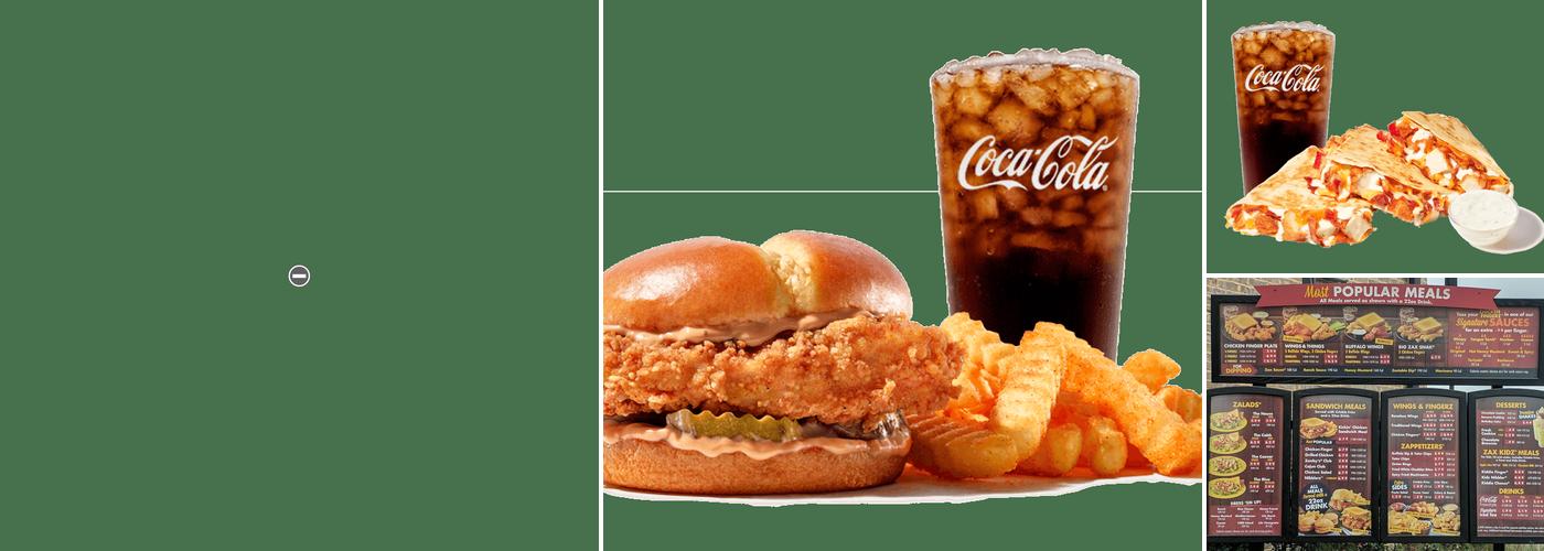 Zaxbys Chicken Fingers & Buffalo Wings Menu