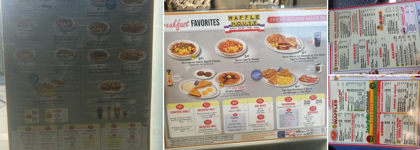 Waffle House Menu