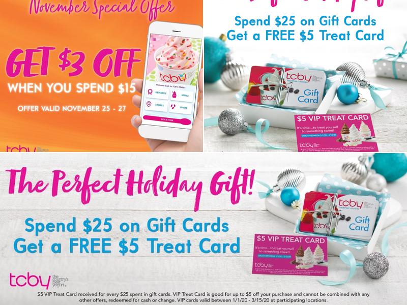 TCBY Clock Tower Square Menu