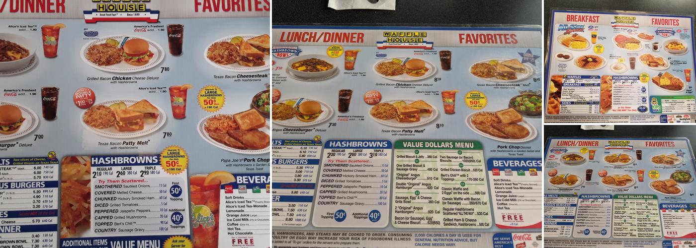 Waffle House Menu