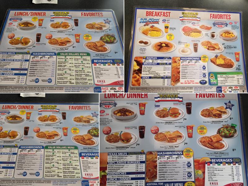 Waffle House Menu