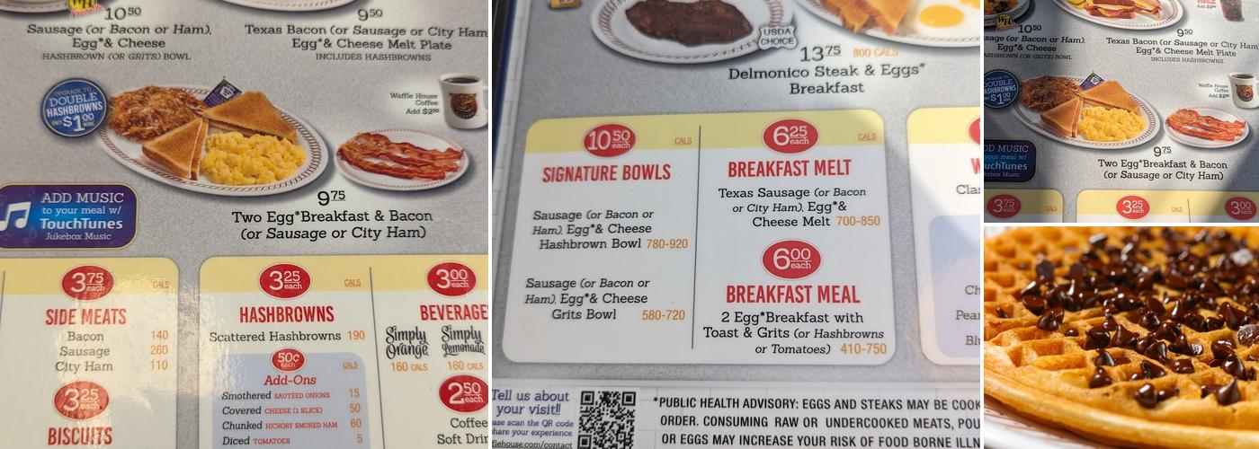 Waffle House Menu