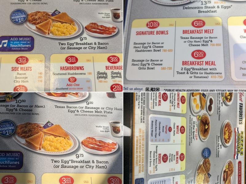 Waffle House Menu