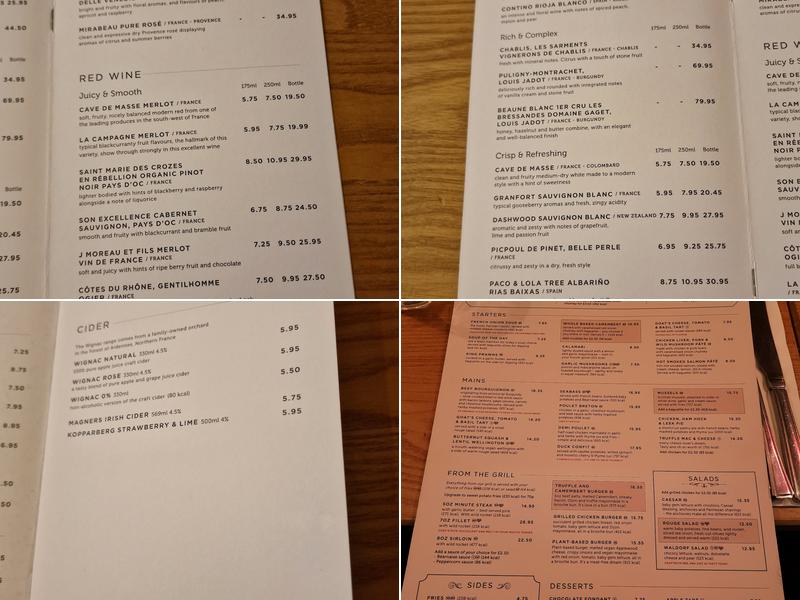 Café Rouge Menu