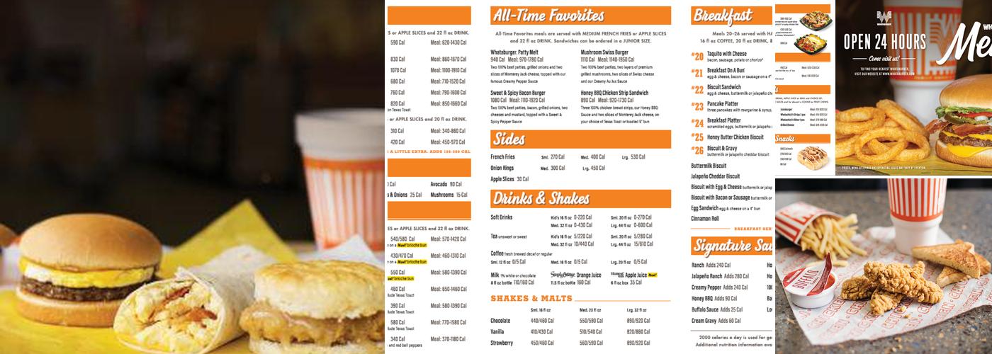 Whataburger Menu