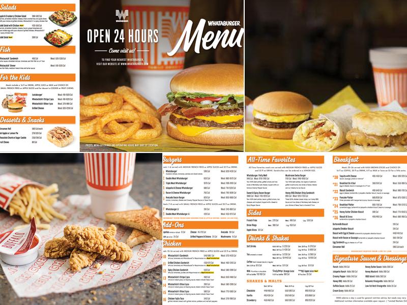 Whataburger Menu