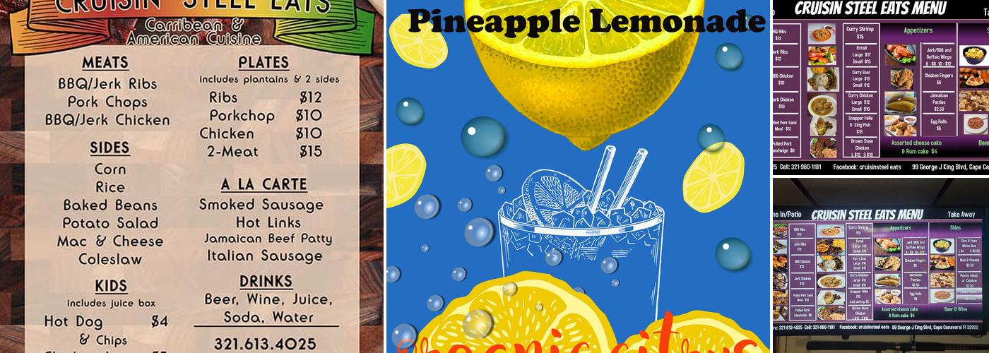 Cruisin Steel Eats Menu