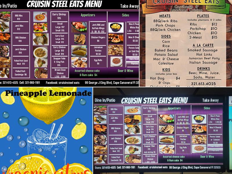 Cruisin Steel Eats Menu