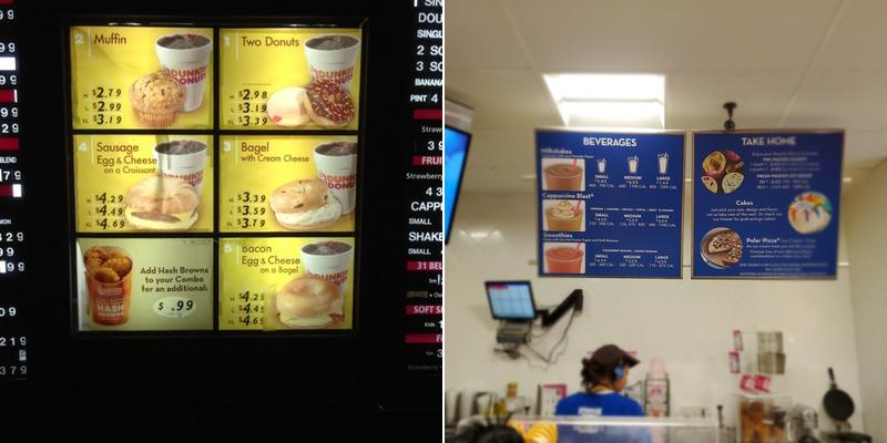 Dunkin' Menu