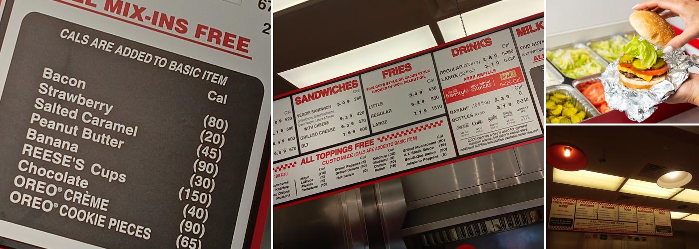 Five Guys Menu