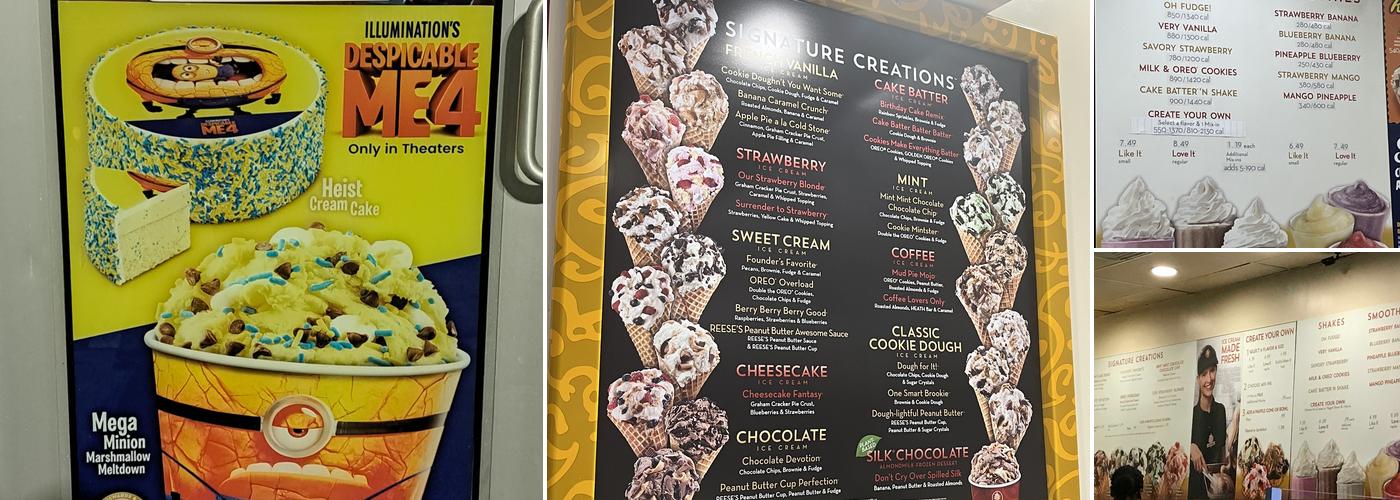 Cold Stone Creamery Menu