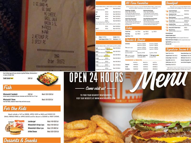 Whataburger Menu